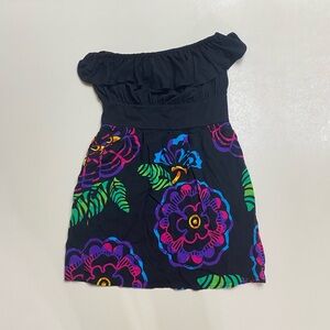 Floral Off-Shoulder Teen Dress